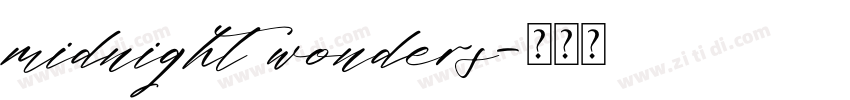 midnight wonders字体转换
